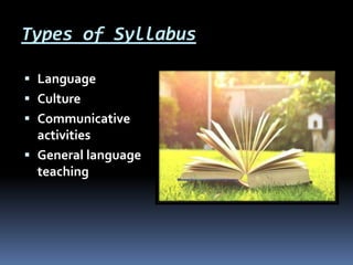 Syllabus design Elt ! | PPTX