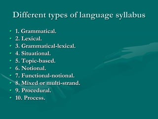 Syllabus design, penny ur | PPT