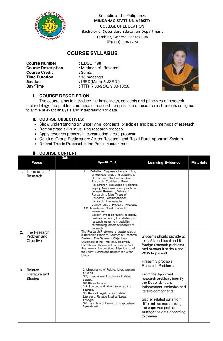Doctoral dissertation course syllabus