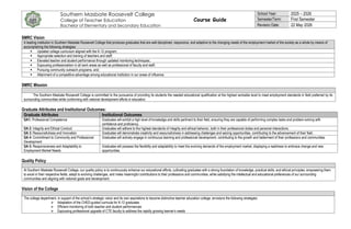 Comprehensive Course Guide for Bachelor of Elementary and Secondary ...