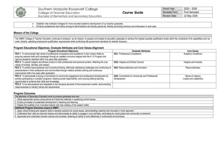 Comprehensive Course Guide for Bachelor of Elementary and Secondary ...