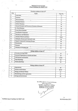 Syllabus(NEET)