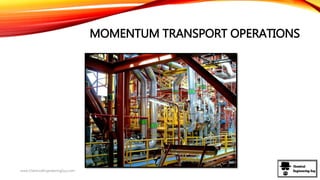 MOMENTUM TRANSPORT OPERATIONS
www.ChemicalEngineeringGuy.com
 