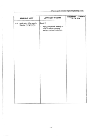 Syllabus Specifications Enginering Drawing