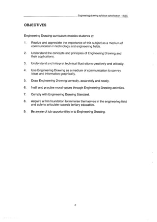 Syllabus Specifications Enginering Drawing