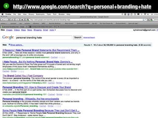 5
    http://www.google.com/search?q=personal+branding+hate
 