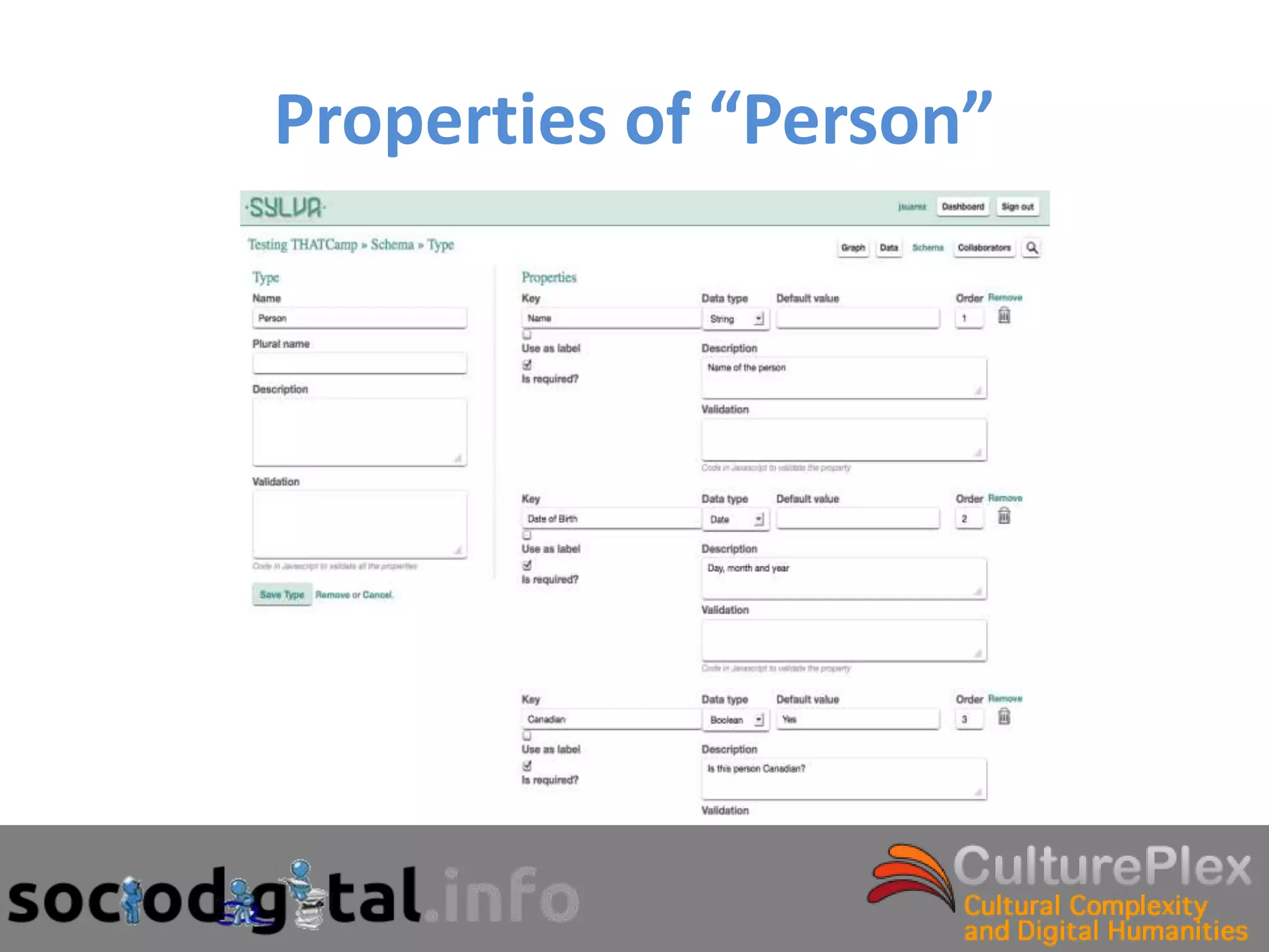 Properties of “Person”
 