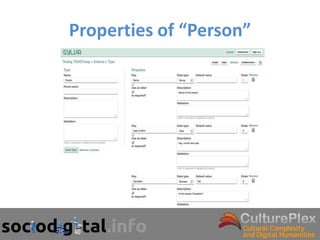 Properties of “Person”
 