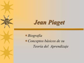 Jean Piaget
Biografía
Conceptos básicos de su
     Teoría del Aprendizaje
 