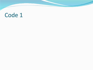 Code 1 