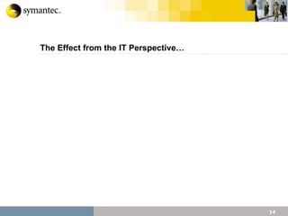 The Effect from the IT Perspective… 