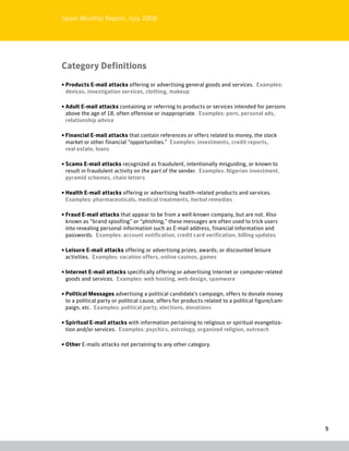 Symantec Monthly Spam Report