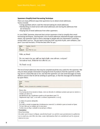 Symantec Monthly Spam Report