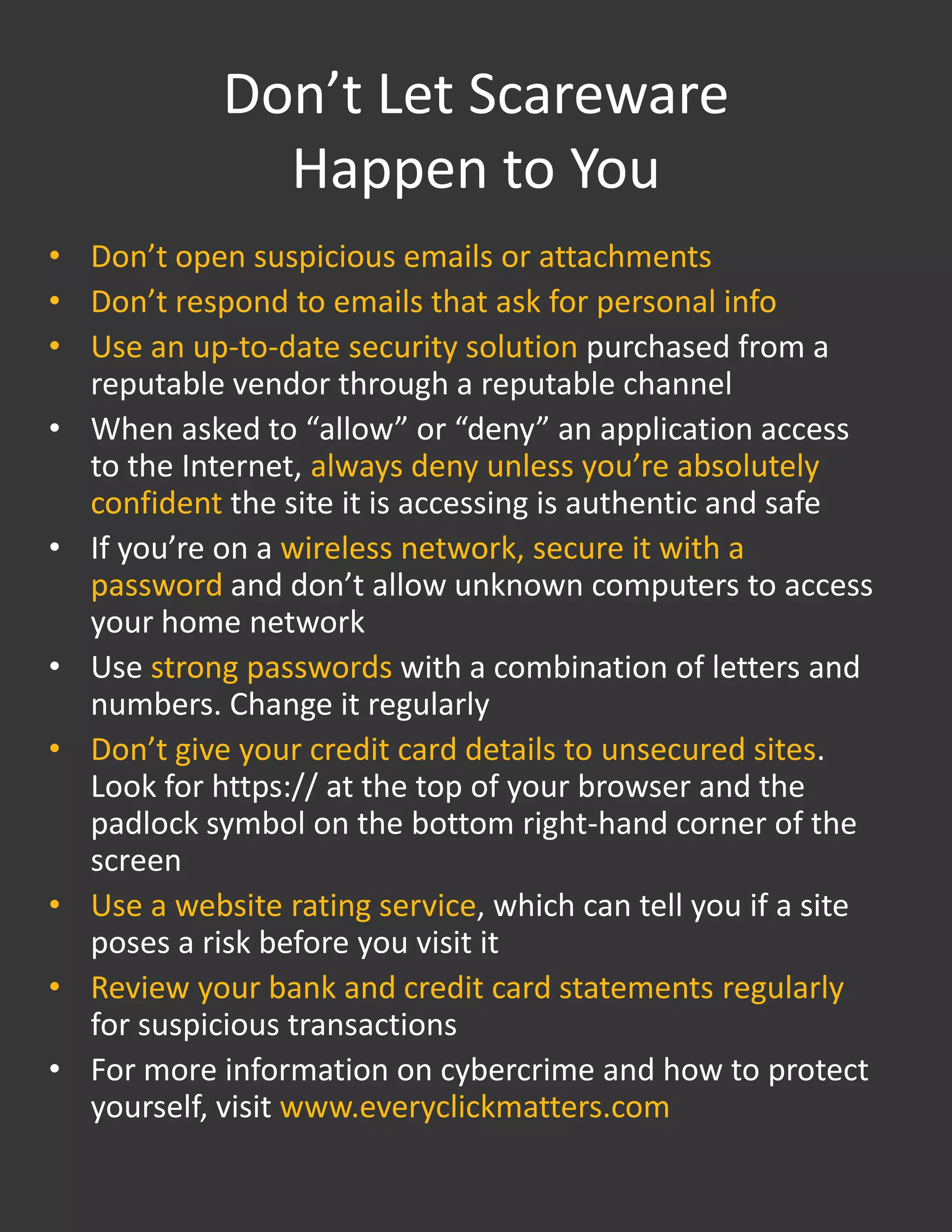 Scareware may actually install malicious code