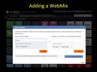Adding a WebMix 