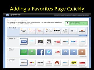 Adding a Favorites Page Quickly 