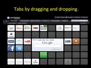 You can even change the order of the  Tabs by dragging and dropping. 