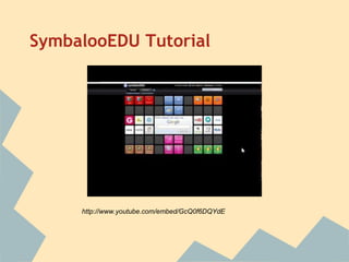 SymbalooEDU Tutorial
http://www.youtube.com/embed/GcQ0f6DQYdE
 