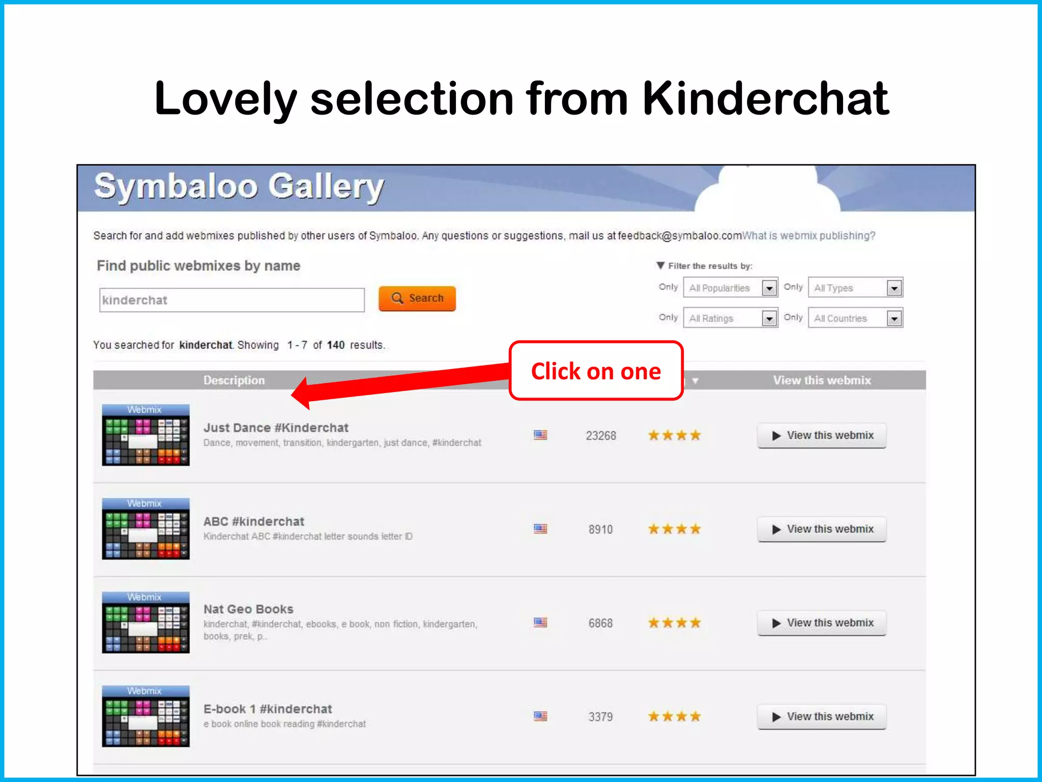 Lovely selection from Kinderchat

Click on one

 
