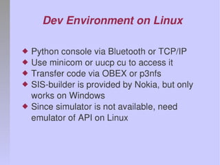 Symbian Series 60 & Linux | PDF