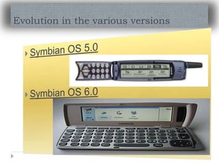 Evolution in the various versions
 