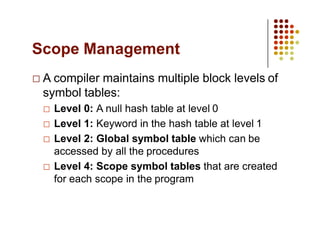 Symbol-Table concept in compiler design pdf for reference | PDF
