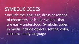 Lesson on Symbolic Codes for Media Information and Literacy | PPT