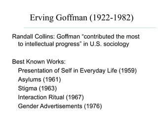 Interaction Ritual Goffman SymbolicInteractionism .ppt