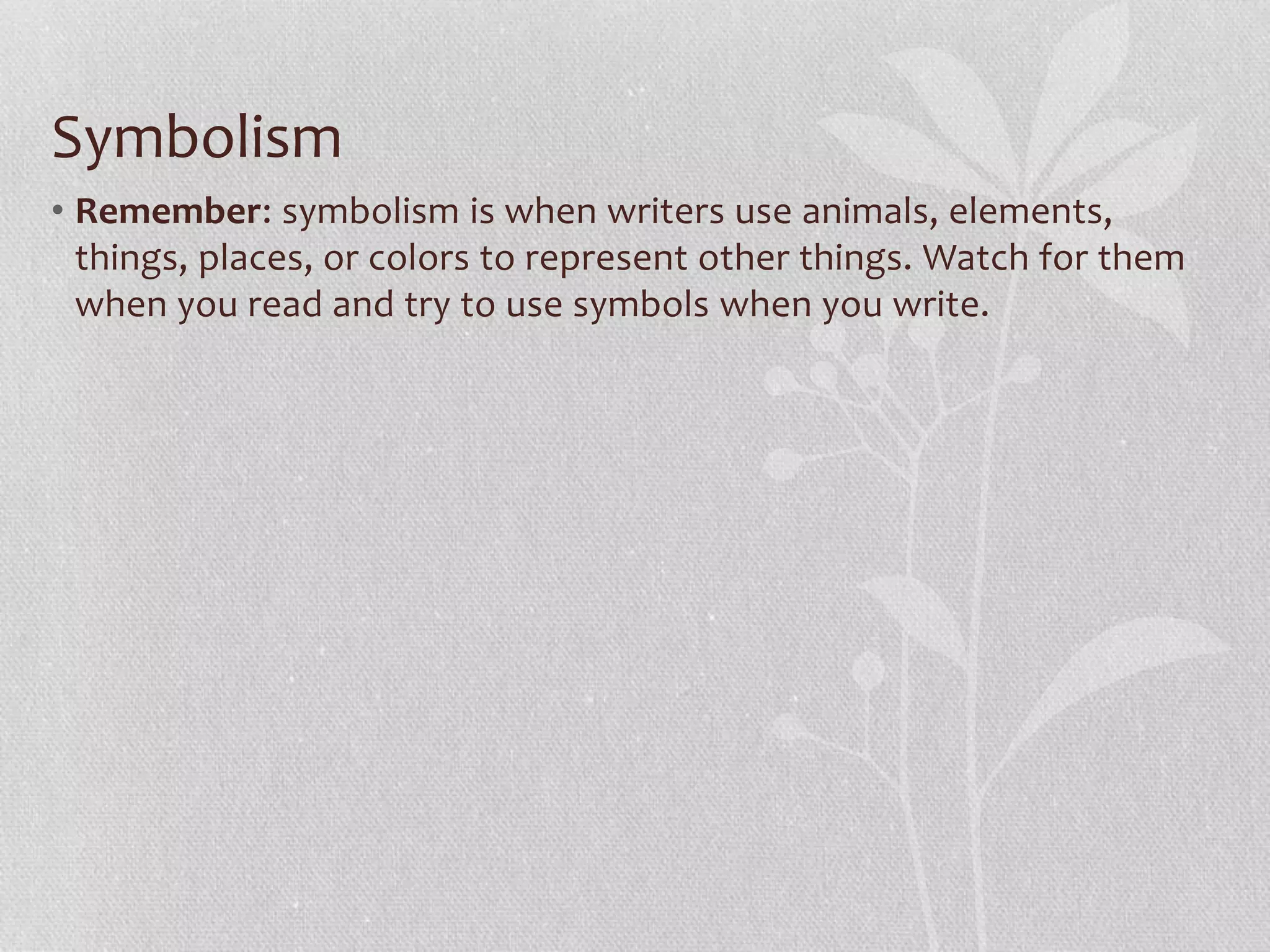 Symbolism -examples of symbols and symbols used in literature | PPTX ...