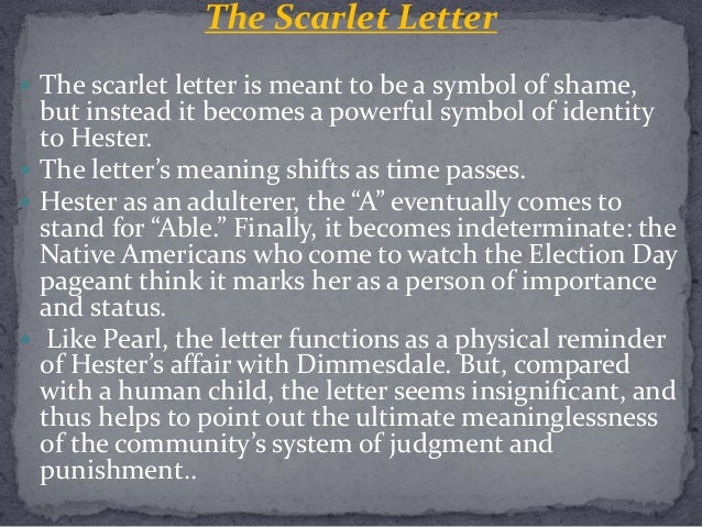 Symbolism in "Scarlet Letter"