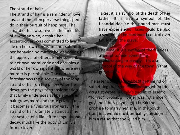Symbolism in a rose for emily