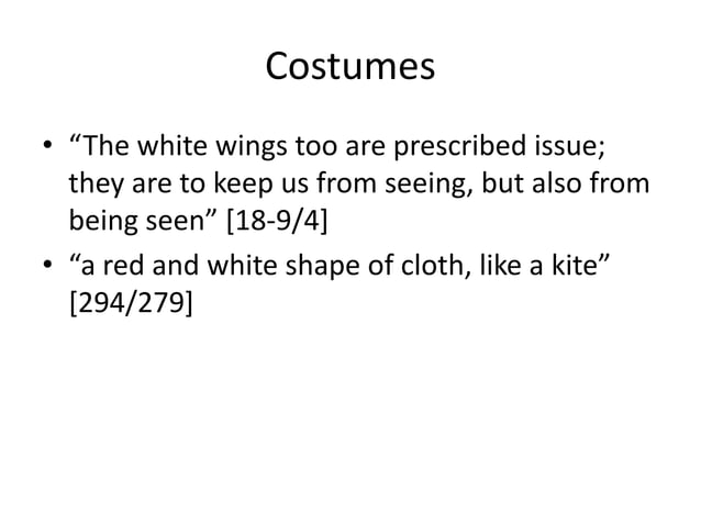 The Handmaid's Tale - Symbols and motifs