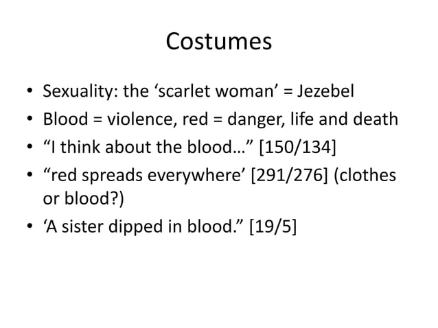 The Handmaid's Tale - Symbols and motifs