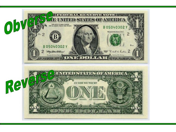 symbols of the dollar bill