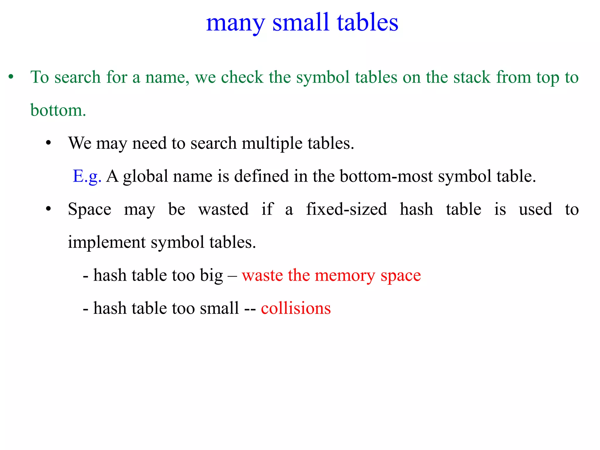 Symbol table in compiler Design | PDF