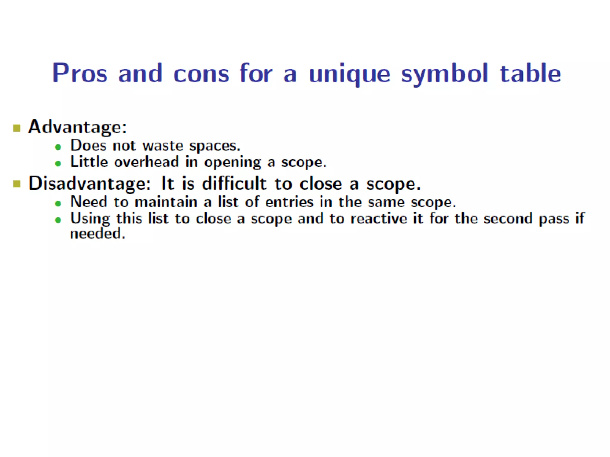 Symbol table in compiler Design | PDF
