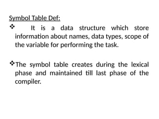 Compiling Symbol Names compiler design symbol table concept.pptx