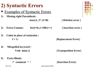Symbol table management and error handling in compiler design | PPT
