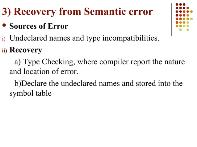 Symbol table management and error handling in compiler design | PPT ...