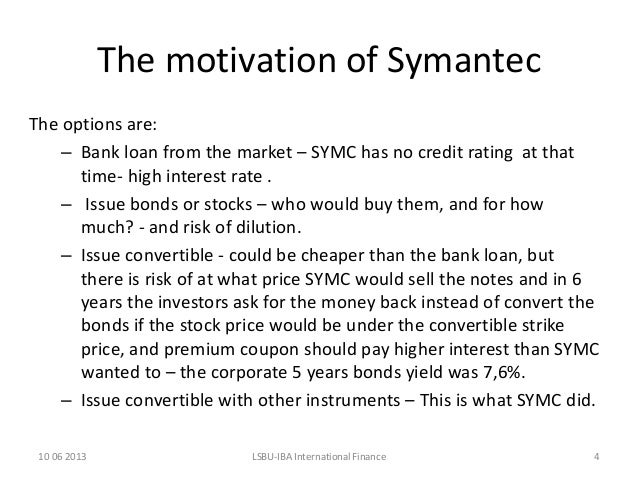 Symantec stock options