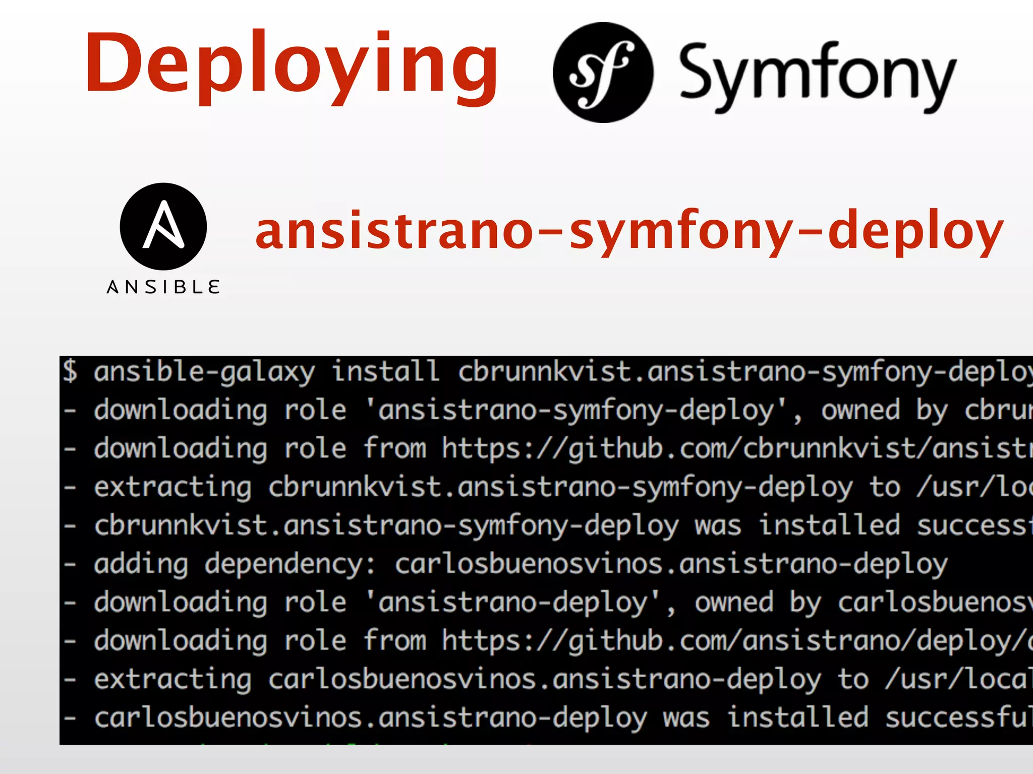 ansistrano-symfony-deploy
Deploying
 