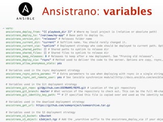 Ansistrano: variables
 