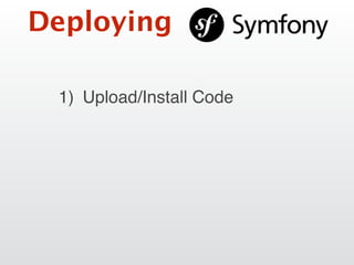 Deploying
1) Upload/Install Code
 