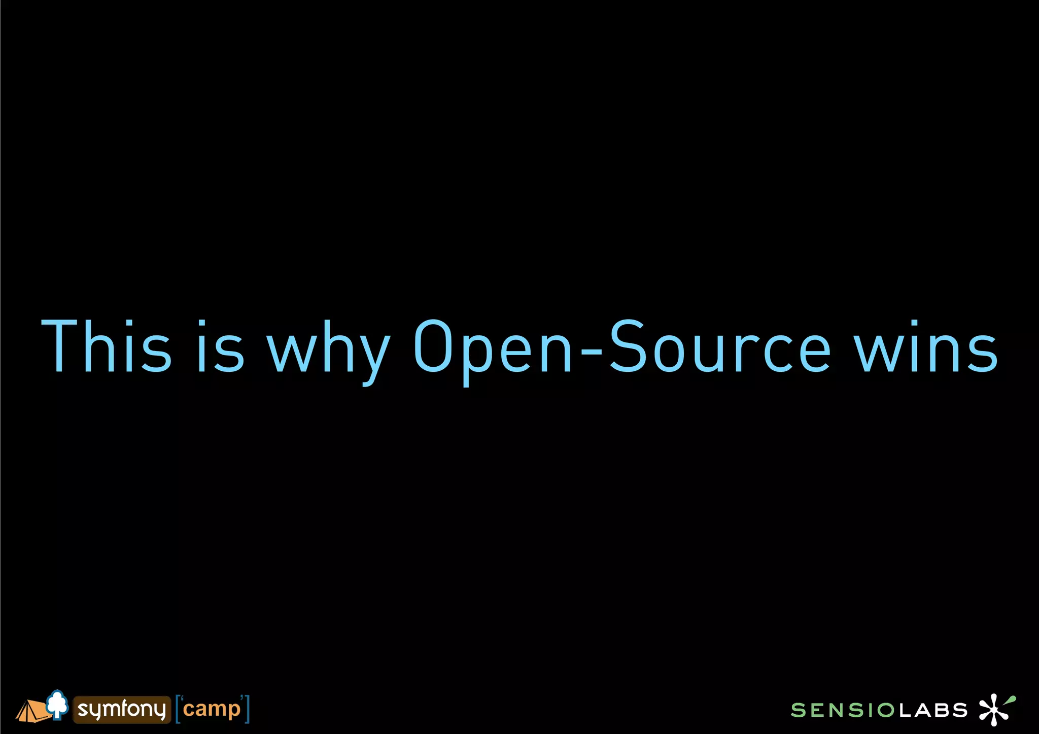 This is why Open-Source wins
 