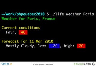 The Symfony Components – Fabien Potencier
 