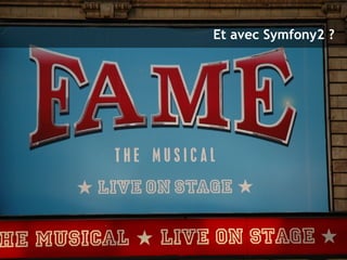 Et avec Symfony2 ?




RESTful avec symfony 1 et Symfony2 – 3 mars 2011
Clever Age | Damien Alexandre, Xavier Lacot                         38
 