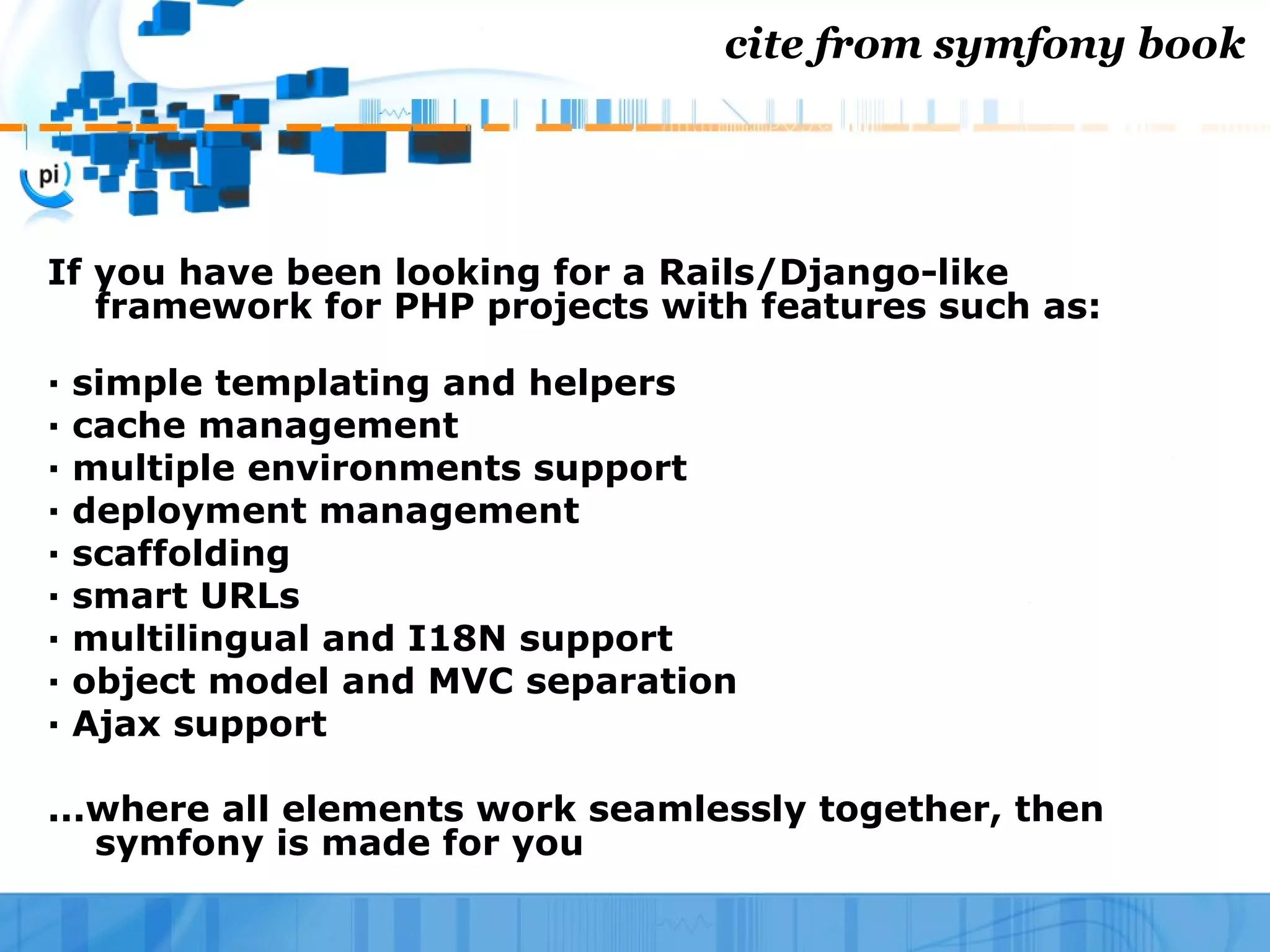 symfony on action - WebTech 207