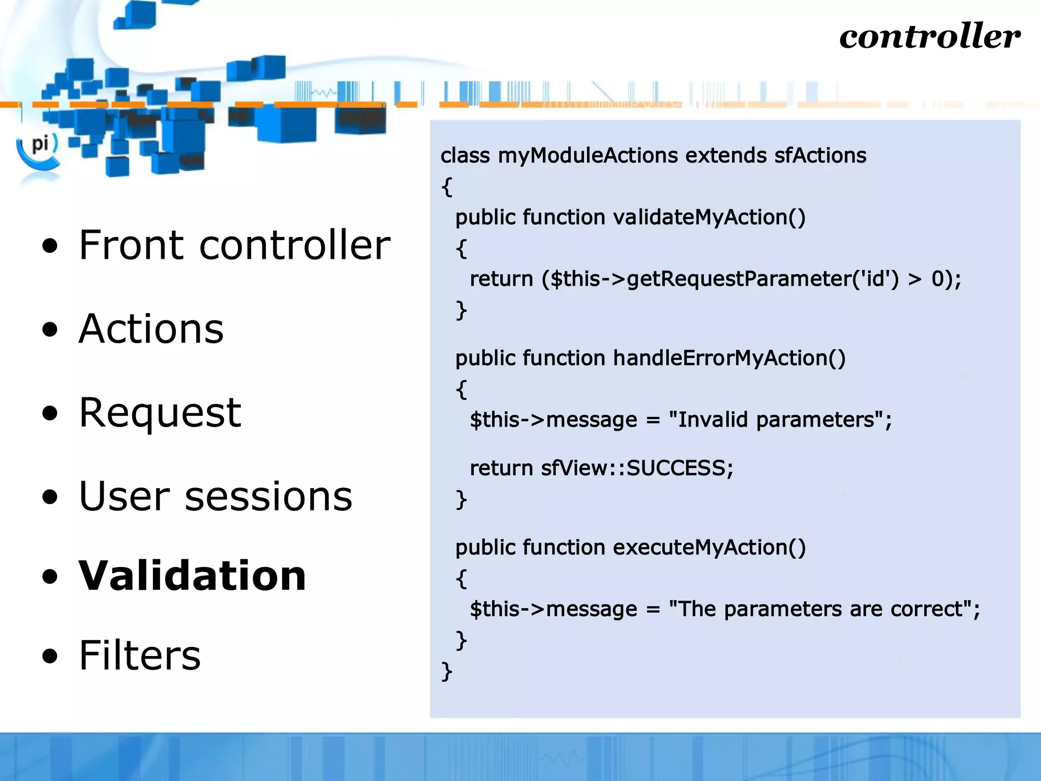 symfony on action - WebTech 207
