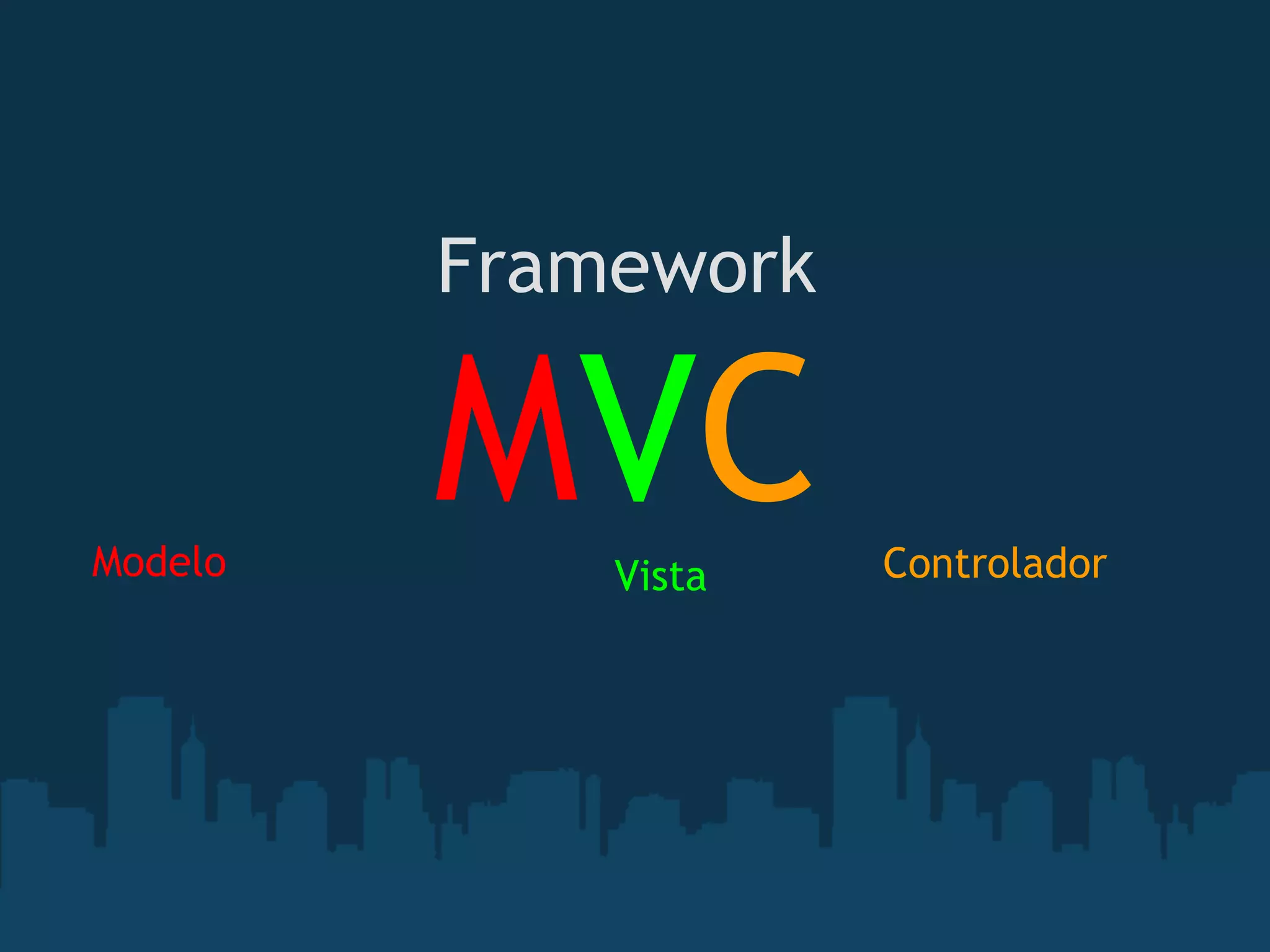 Framework
MVCModelo  Vista  Controlador
 