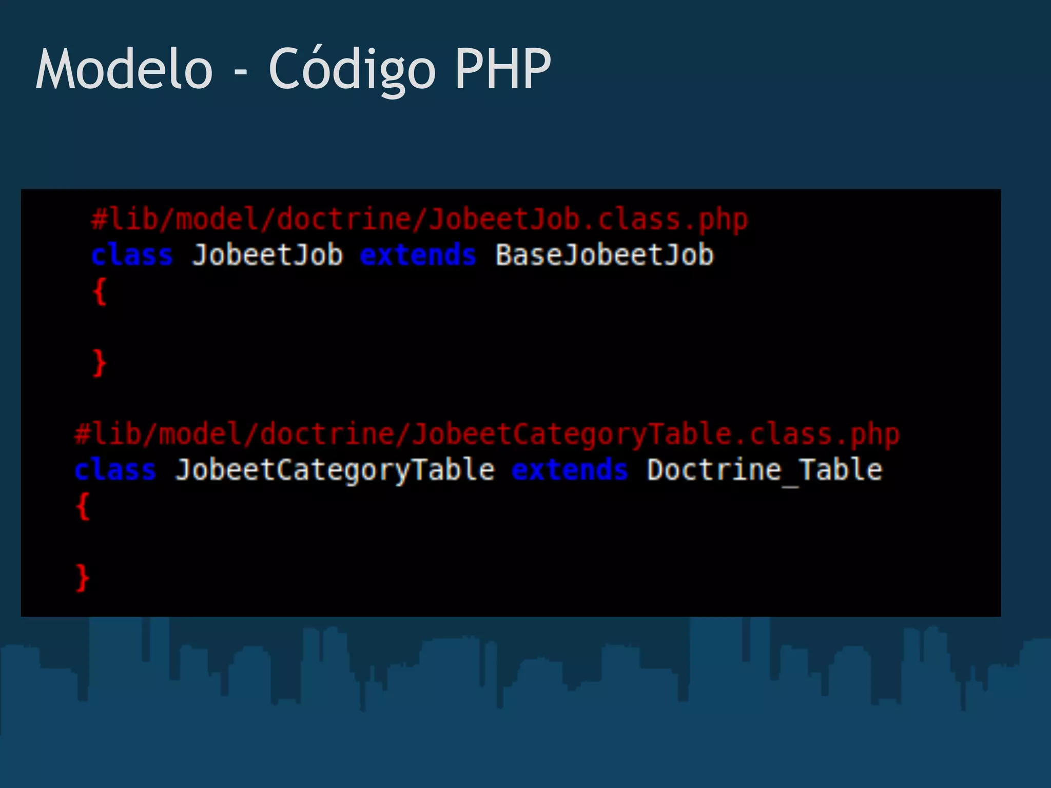 Modelo - Código PHP
 